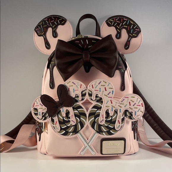 Loungefly Handbags - Disney Loungefly Pink and Brown Sprinkle Backpack